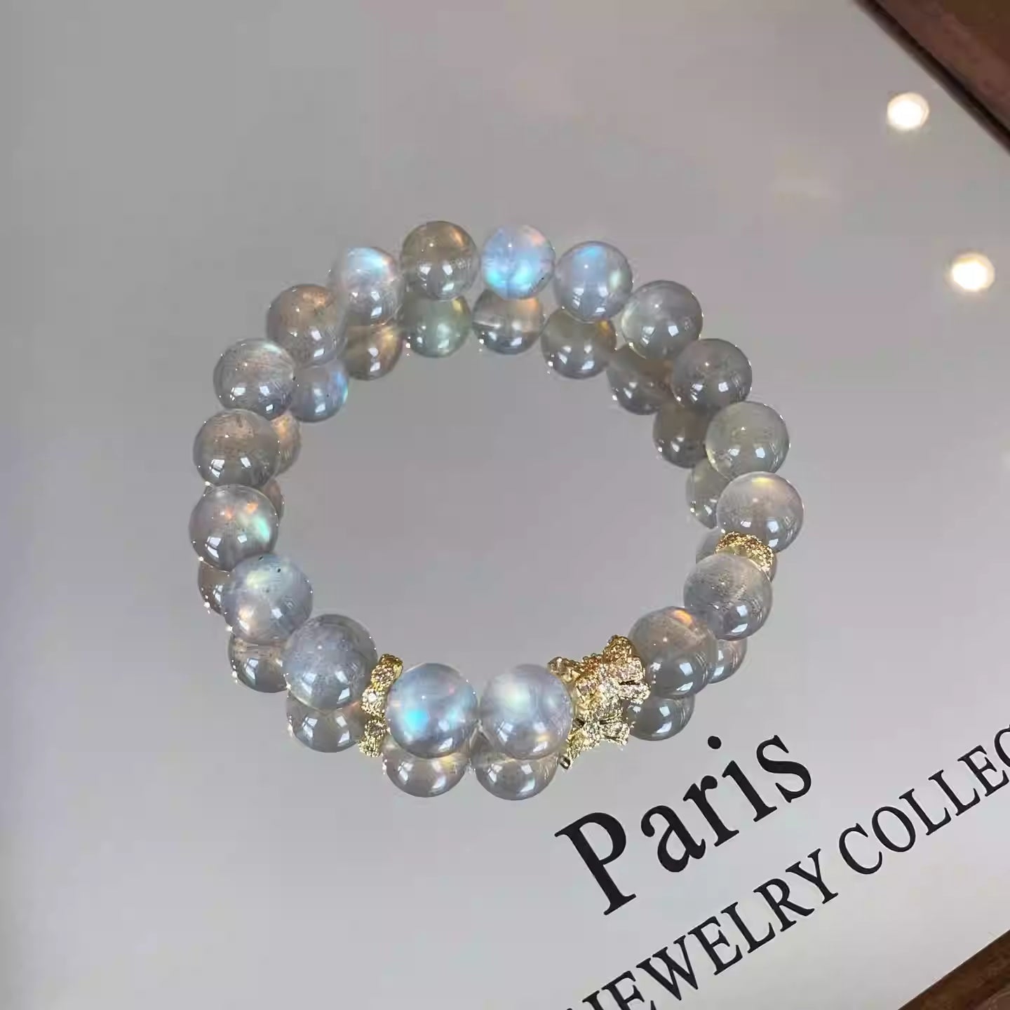 Grey Moonstone Bracelet – Intuition & Emotional Balance | Moonstone Crystal Bracelet