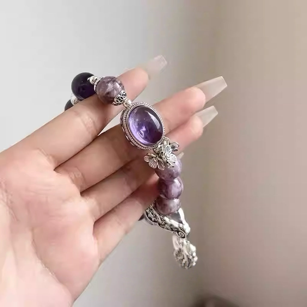 Vintage Amethyst Bracelet – Amethyst Crystal Bracelet for Wisdom & Inner Peace