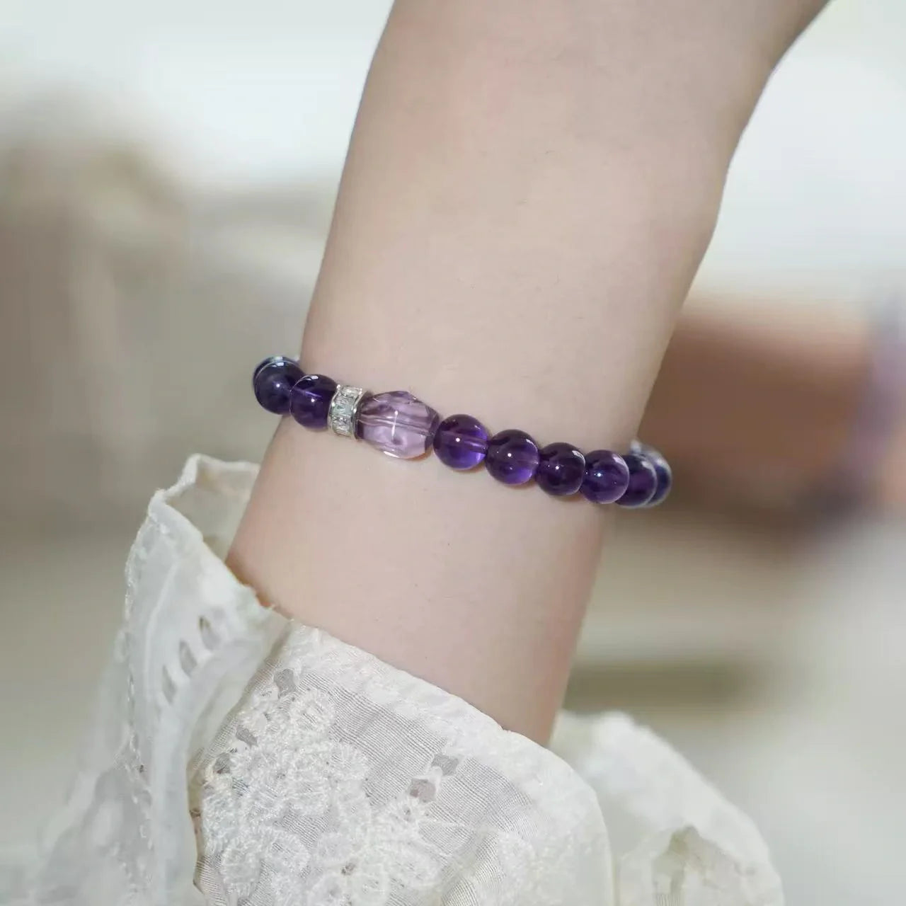 Aquarius Bracelet – Amethyst Bracelet for Intuition & Clarity | Aquarius Birthstone Jewelry