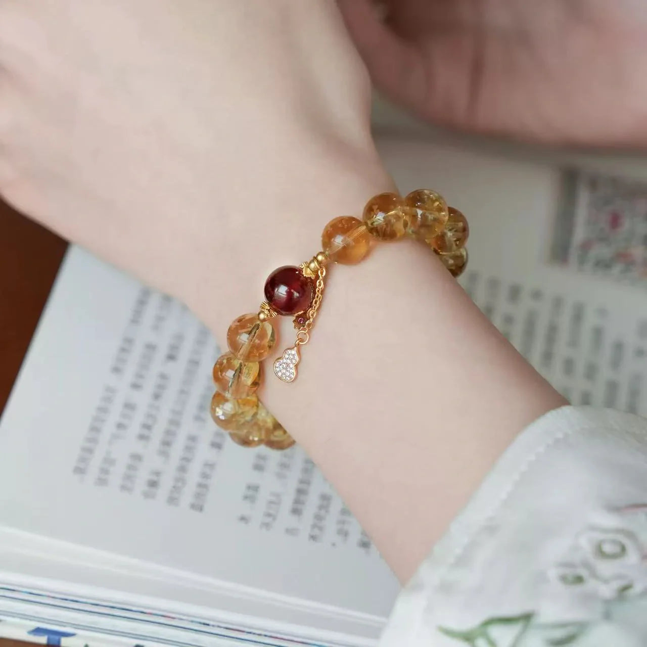 Zodiac Sagittarius Jewelry – Citrine Beaded Bracelet for Luck, Growth & Positive Energy