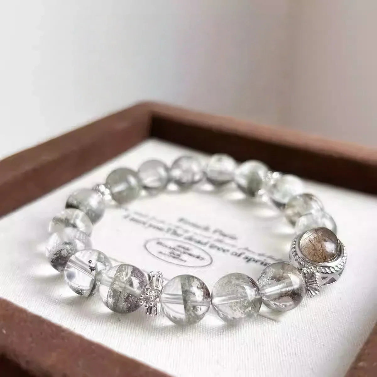 Green Phantom Quartz Bracelet – Money Magnet, Abundance & Career Success Crystal