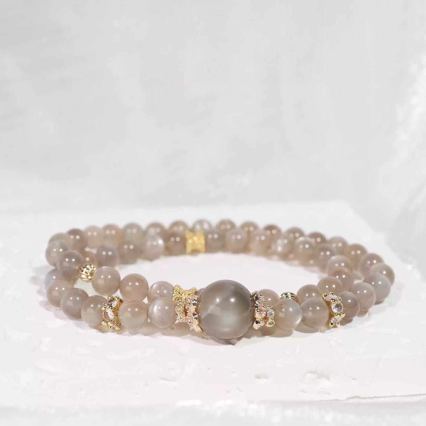 Labradorite Bracelet Double Wrap – Designer Crystal Bracelets for Women, Protection & Intuition Energy Healing Stone Bracelet