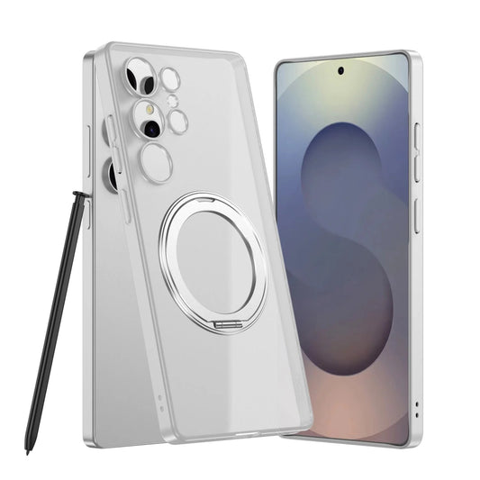 Frosted Translucent MetalSwivel Stand for Galaxy S25 Ultra