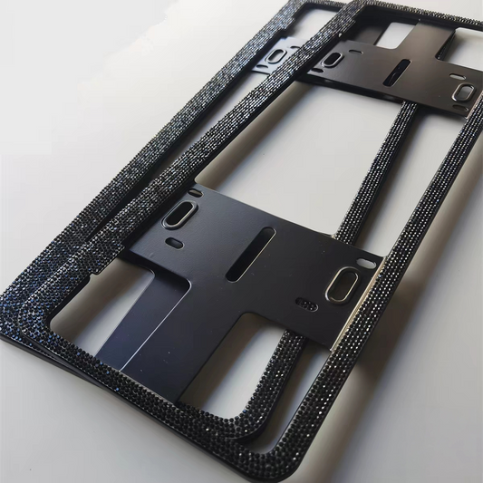 Bling Rhinestone License Plate Frame | US Standard, Rustproof Metal
