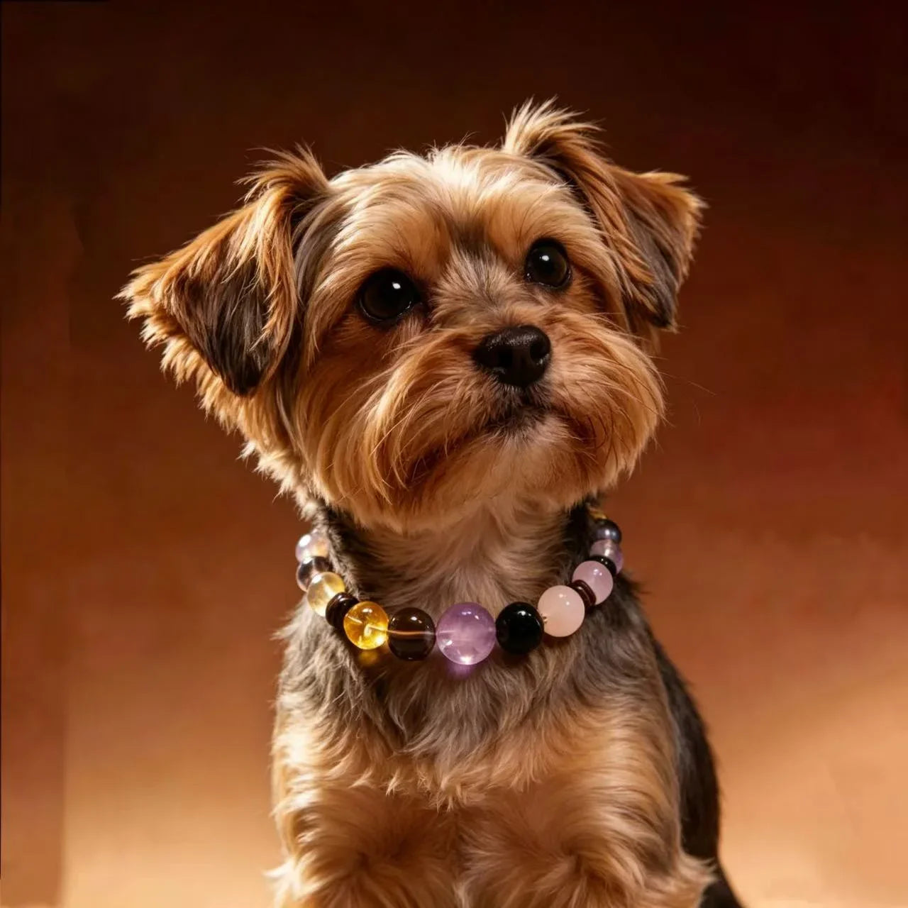 Natural Crystal Healing Dog Collar for Everyday Wear