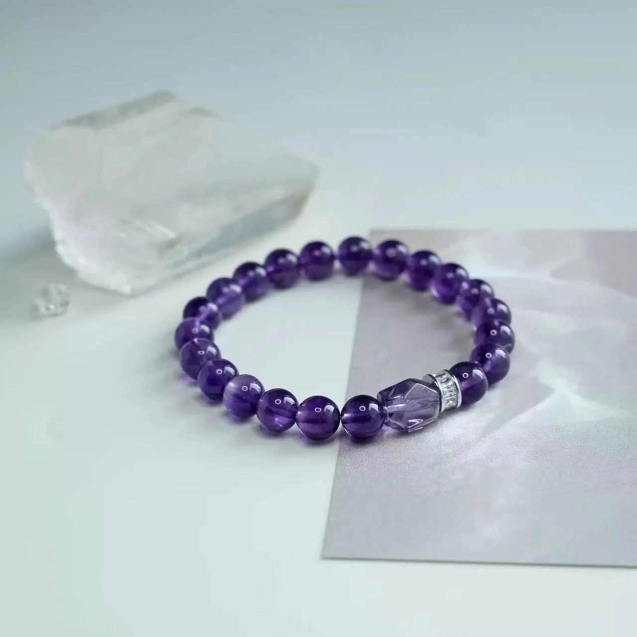 Aquarius Bracelet – Amethyst Bracelet for Intuition & Clarity | Aquarius Birthstone Jewelry