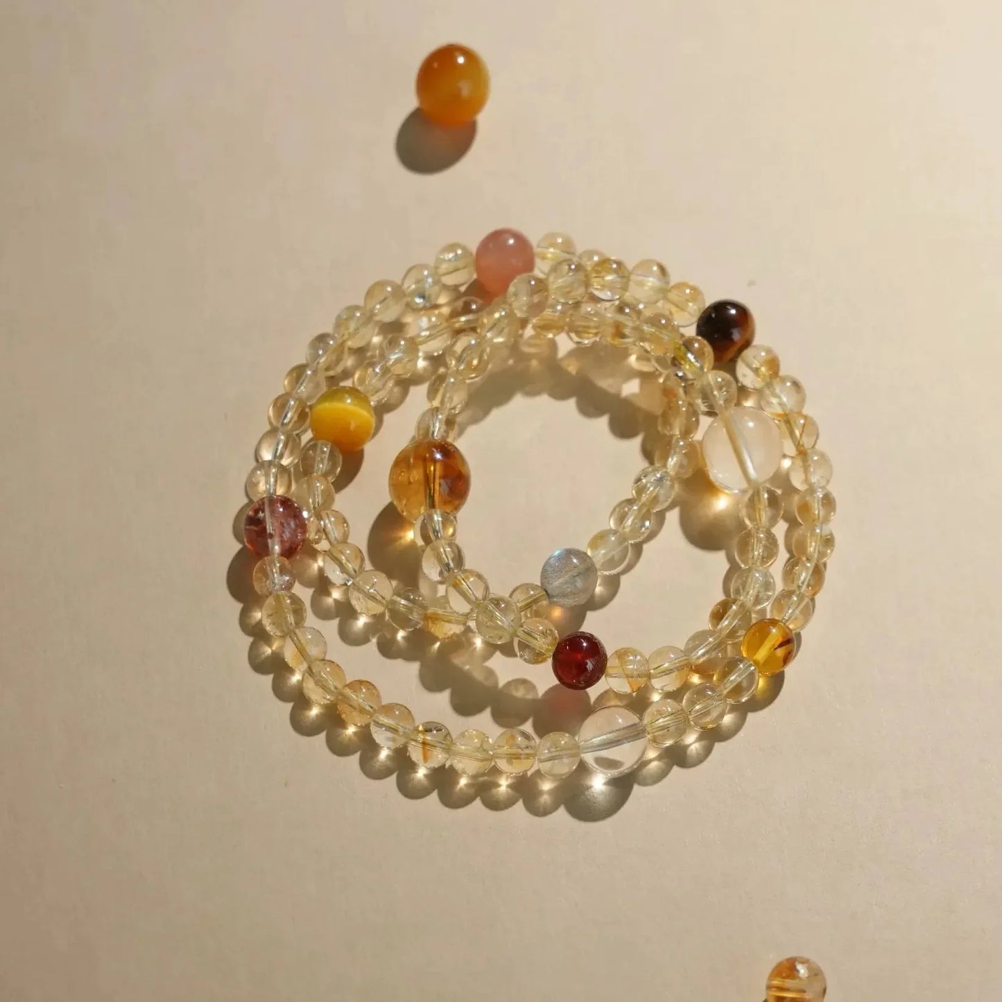 Multi Wrap Real Citrine Bracelet – Healing Crystal for Wealth, Luck & Energy Amplification