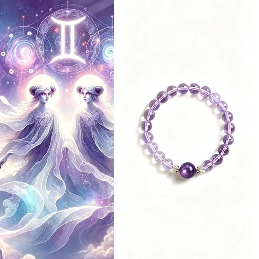 Gemini Crystal Bracelet – Amethyst Bracelet for Clarity & Communication | Crystals for Gemini