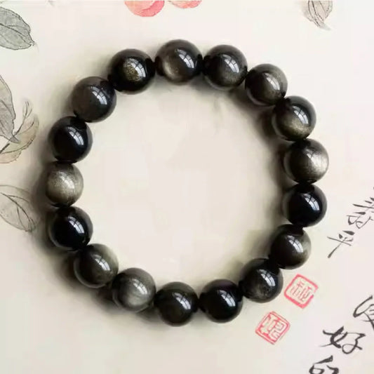 Golden Obsidian Bracelet – Crystal Bracelet for Men for Protection, Confidence & Wealth Energy