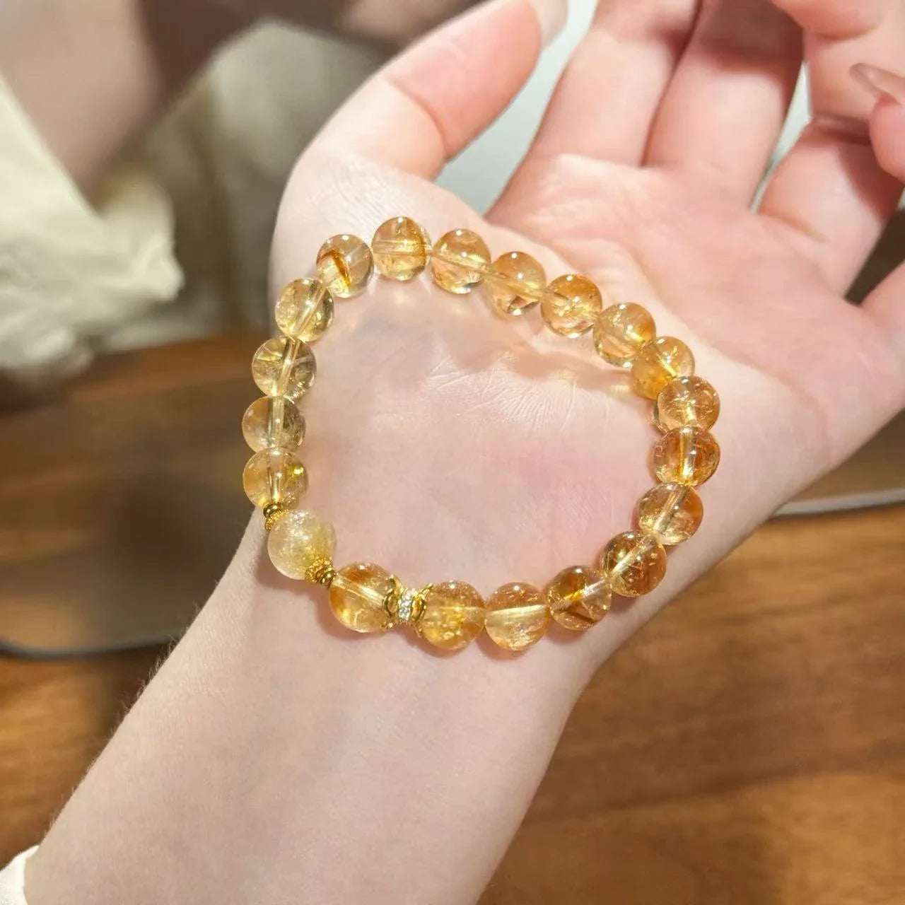 Vintage Citrine Bracelet – Healing Crystal for Confidence, Flow & Positive Transformation