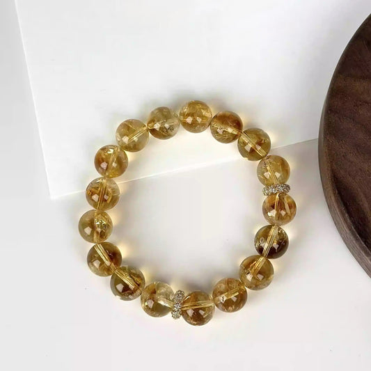 Women’s Citrine Bracelet – Bracelet for Money and Wealth, Positive Energy Crystal Bracelet