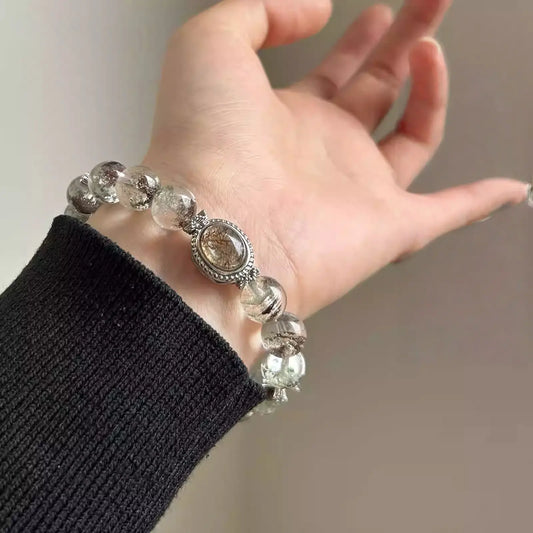Green Phantom Quartz Bracelet – Money Magnet, Abundance & Career Success Crystal