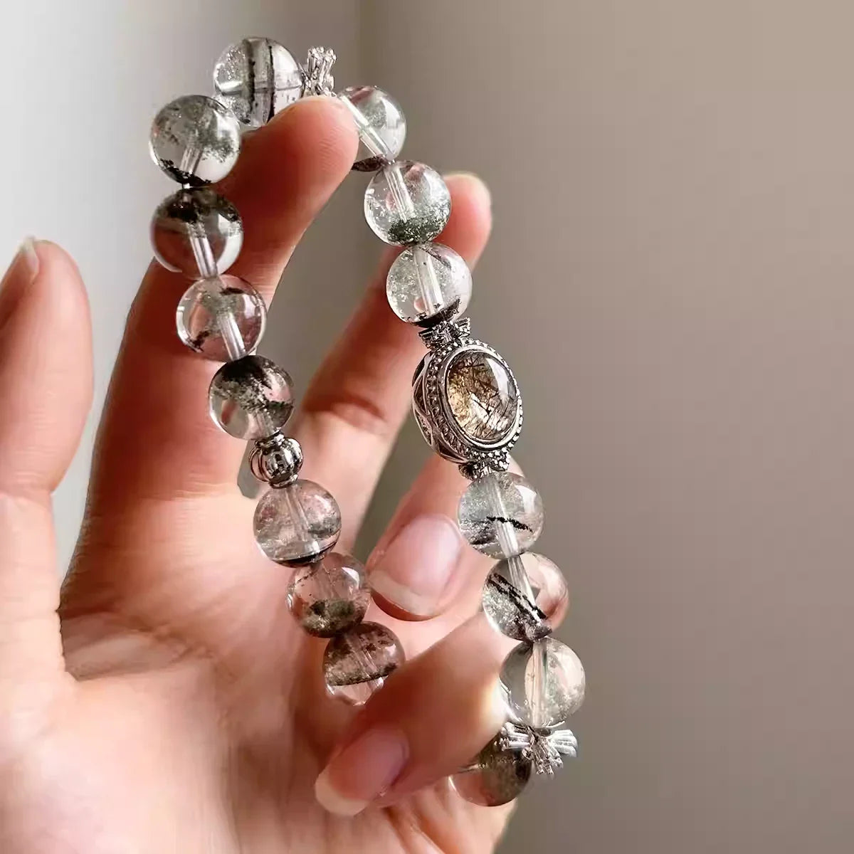 Green Phantom Quartz Bracelet – Money Magnet, Abundance & Career Success Crystal