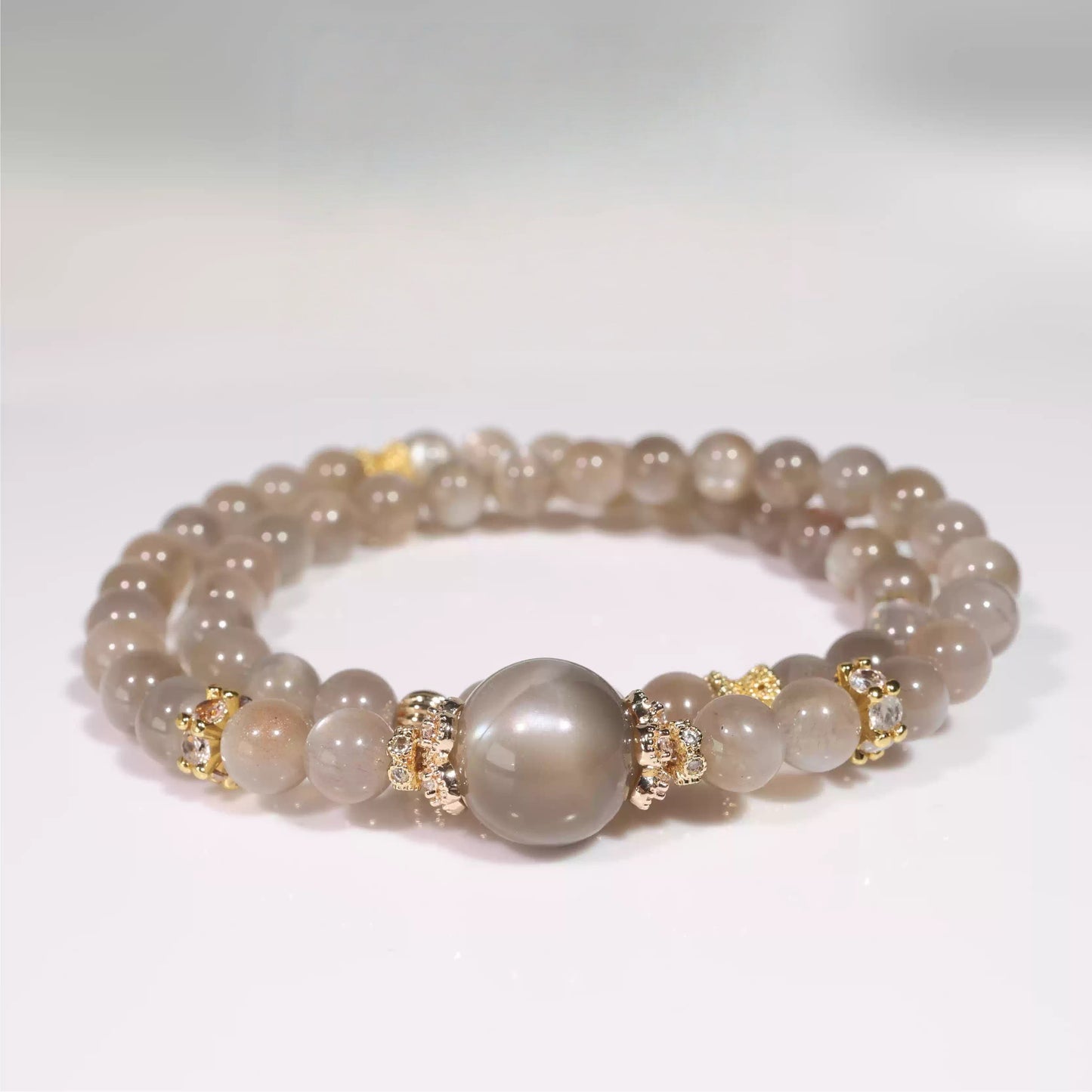 Labradorite Bracelet Double Wrap – Designer Crystal Bracelets for Women, Protection & Intuition Energy Healing Stone Bracelet